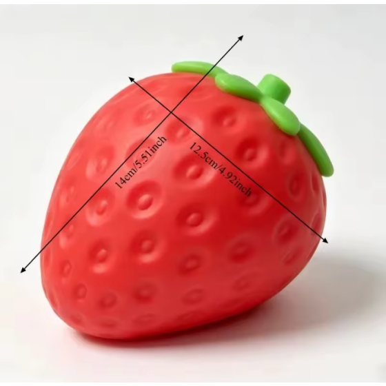 FENDRAL Huge Strawberry Squeeze Toy – Giant Soft Squishy Fruit Toy, Sensory Fidget Toy for Relaxation, Cute Gift, Home and Office Desk Decoration
